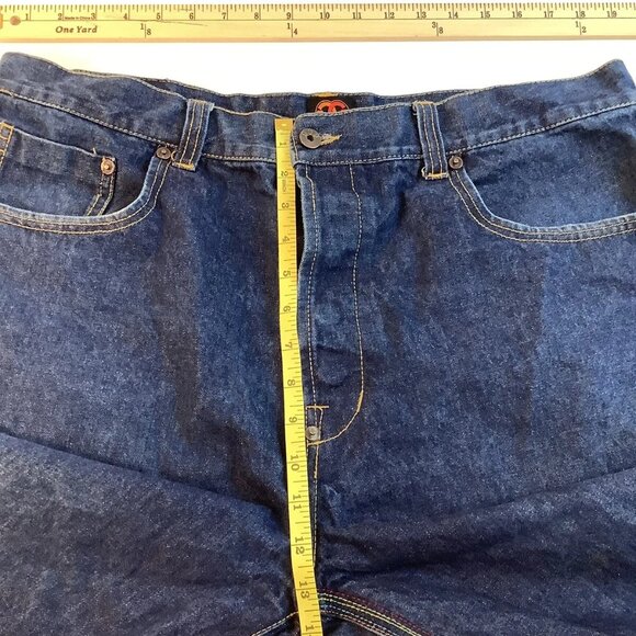 Gino Green Global Straight Leg Button-Fly Denim Jeans Blue Mens Size 38 - Picture 7 of 13